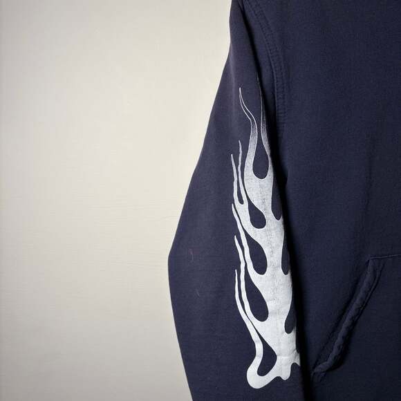 Y2K Flame Sleeve Zip up Hoodie - Picture 5 of 6